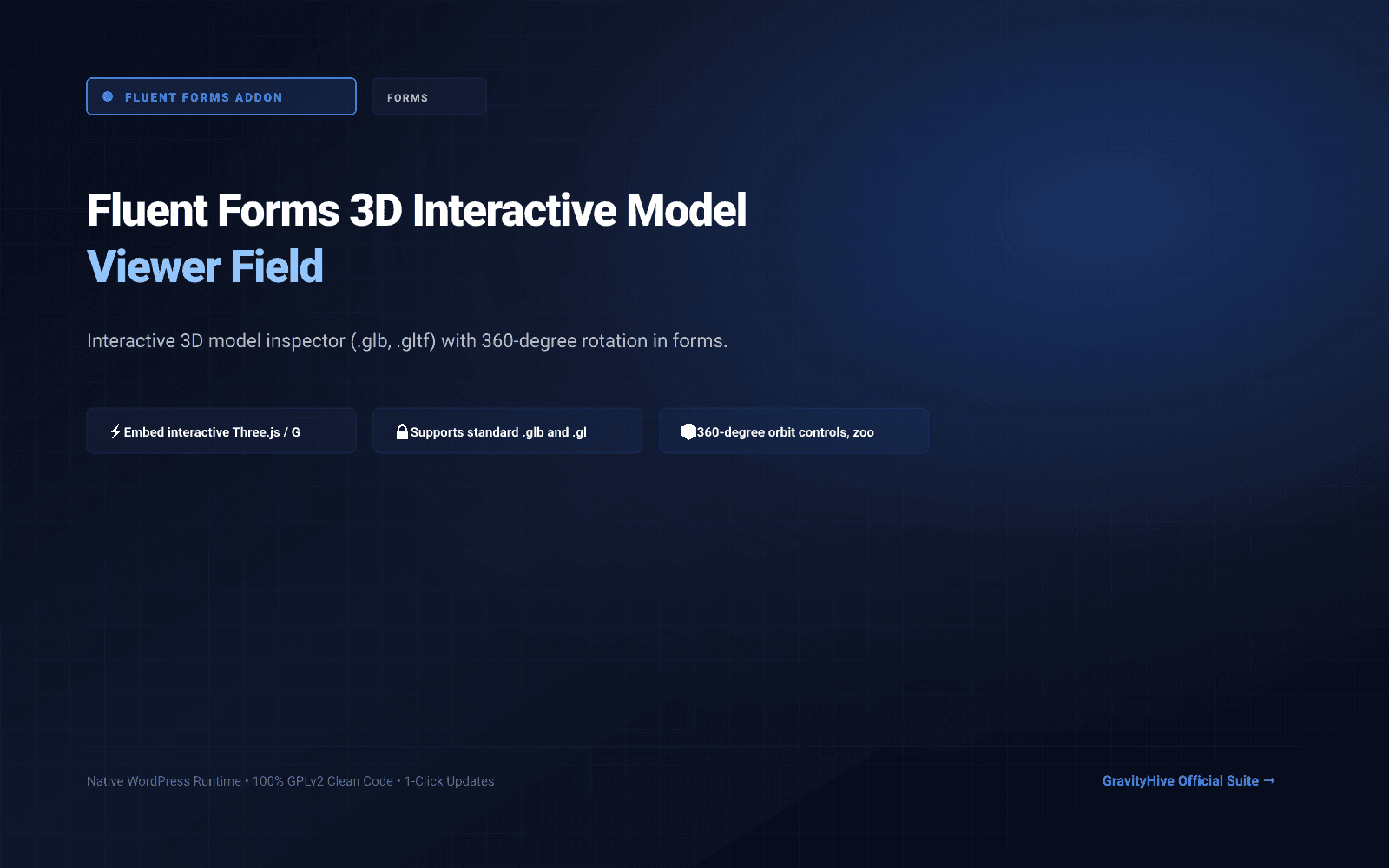 Fluent Forms 3D Interactive Model Viewer Field