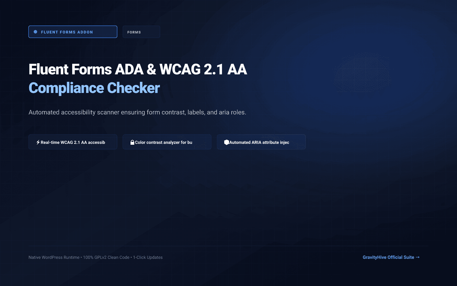 Fluent Forms ADA & WCAG 2.1 AA Compliance Checker