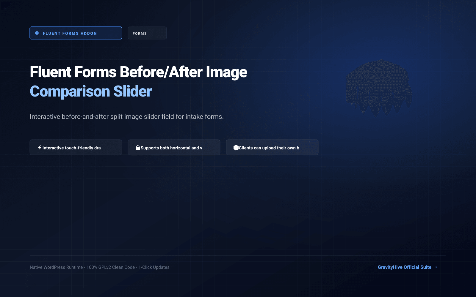 Fluent Forms Before/After Image Comparison Slider