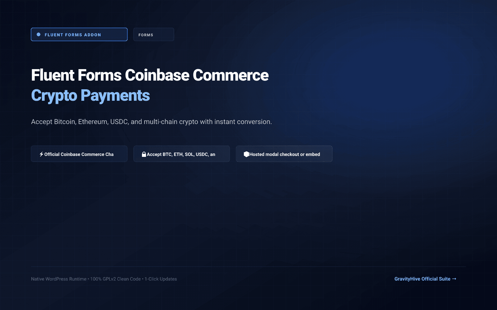 Fluent Forms Coinbase Commerce Crypto Payments