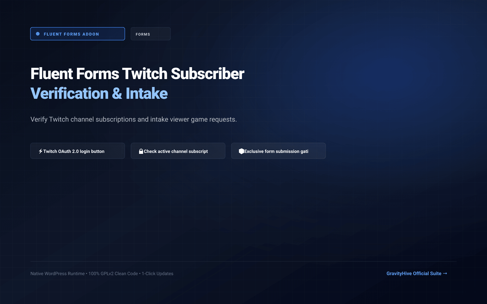 Fluent Forms Twitch Subscriber Verification & Intake
