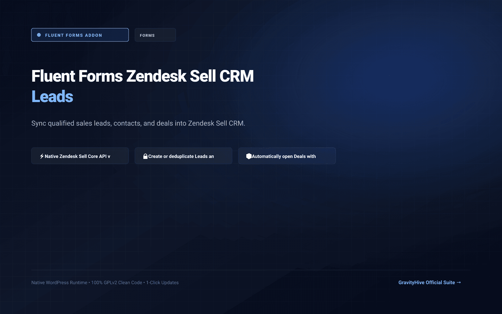 Fluent Forms Zendesk Sell CRM Leads