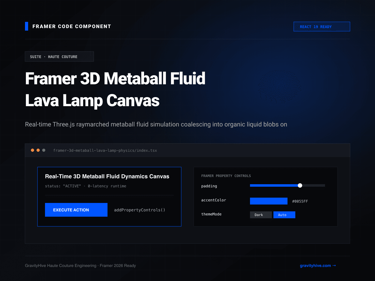 Framer 3D Metaball Fluid Lava Lamp Canvas