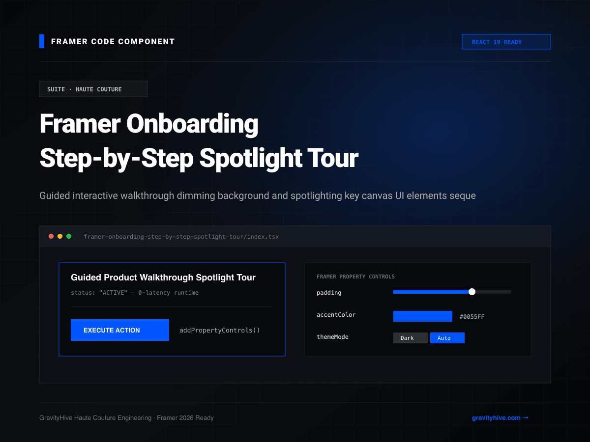 Framer Onboarding Step-by-Step Spotlight Tour