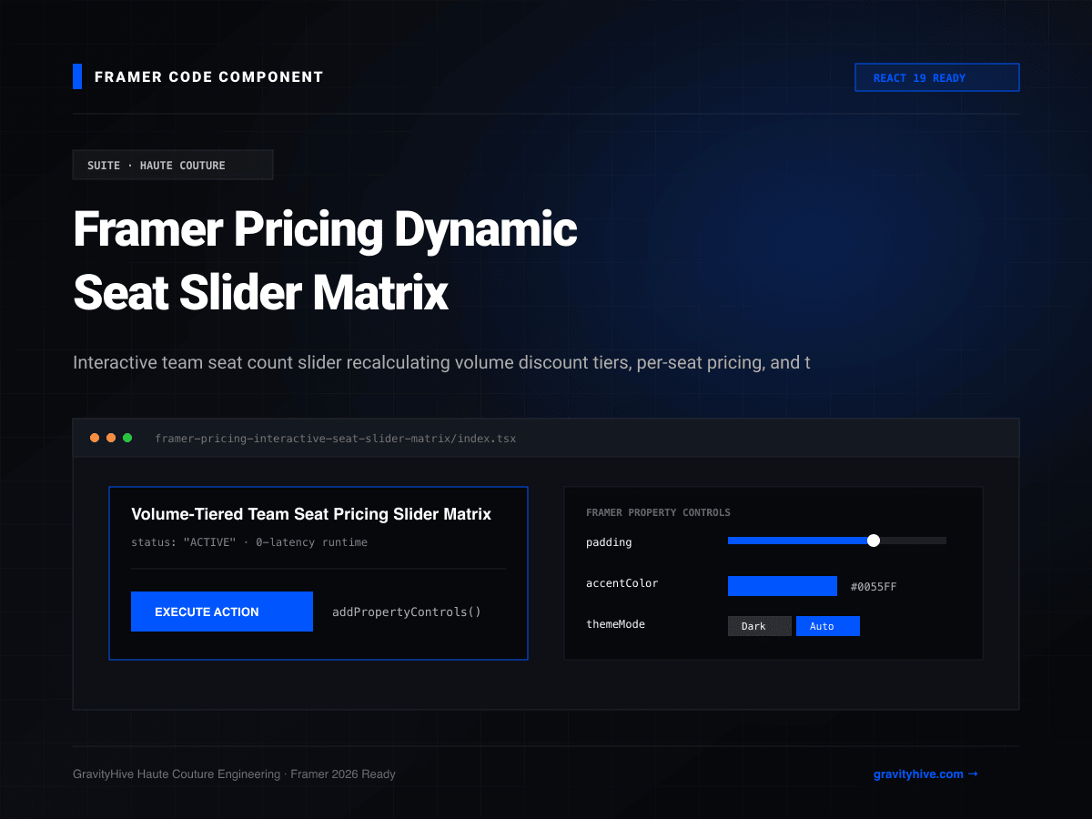 Framer Pricing Dynamic Seat Slider Matrix