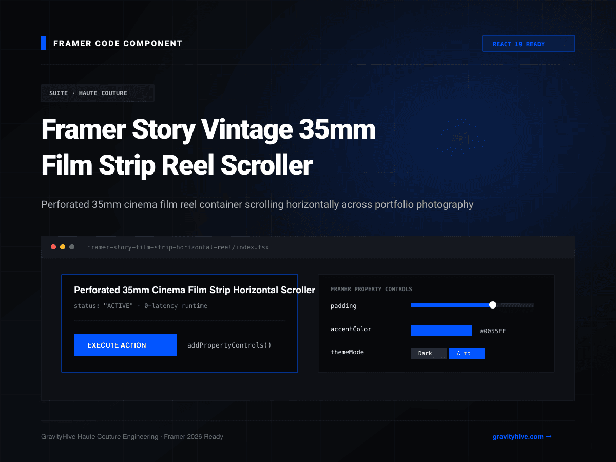 Framer Story Vintage 35mm Film Strip Reel Scroller