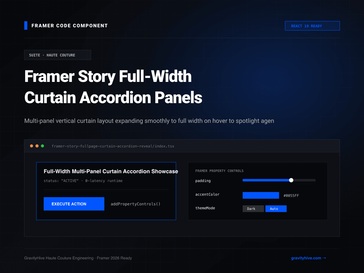 Framer Story Full-Width Curtain Accordion Panels