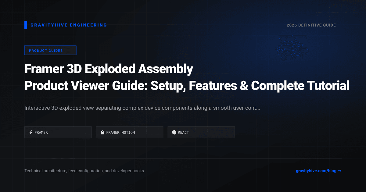 Framer 3D Exploded Assembly Product Viewer Guide: Setup, Features & Complete Tutorial