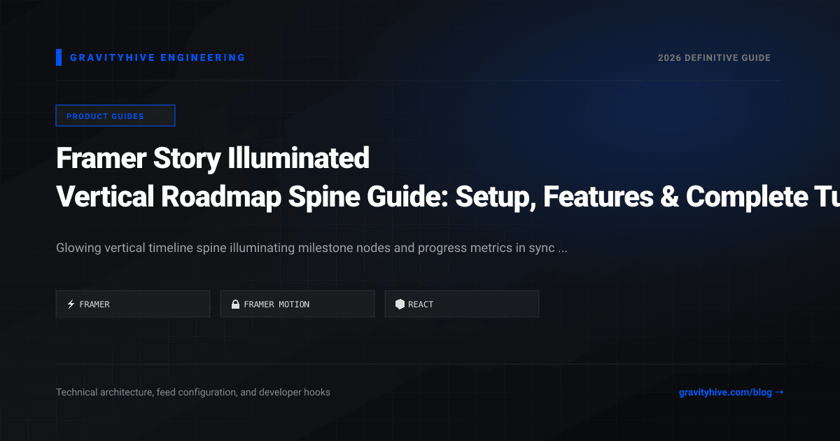 Framer Story Illuminated Vertical Roadmap Spine Guide: Setup, Features & Complete Tutorial
