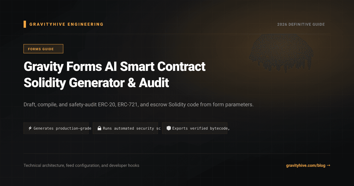 Gravity Forms AI Smart Contract Solidity Generator & Audit Guide: Setup & Complete Overview