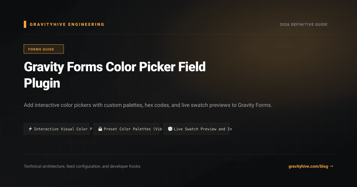 Gravity Forms Color Picker Field Plugin Guide: Setup & Complete Overview