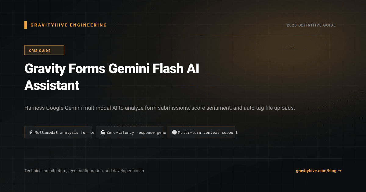 Gravity Forms Gemini Flash AI Assistant Guide: Setup & Complete Overview