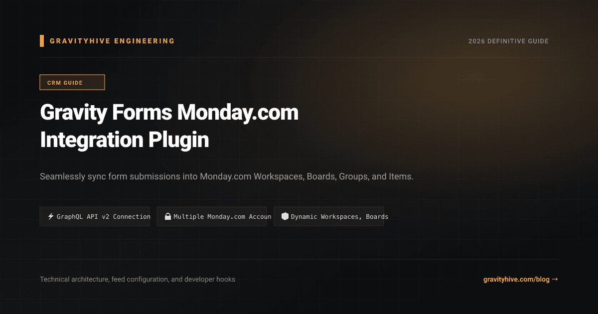 Gravity Forms Monday.com Integration Plugin Guide: Setup & Complete Overview