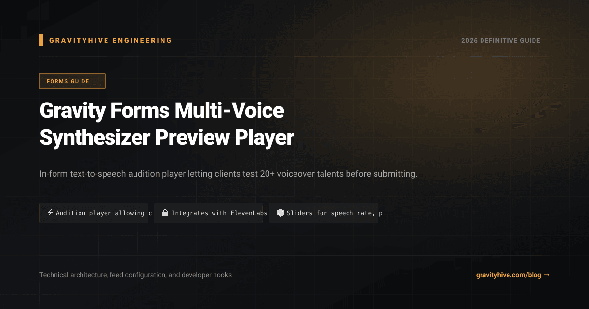 Gravity Forms Multi-Voice Synthesizer Preview Player Guide: Setup & Complete Overview