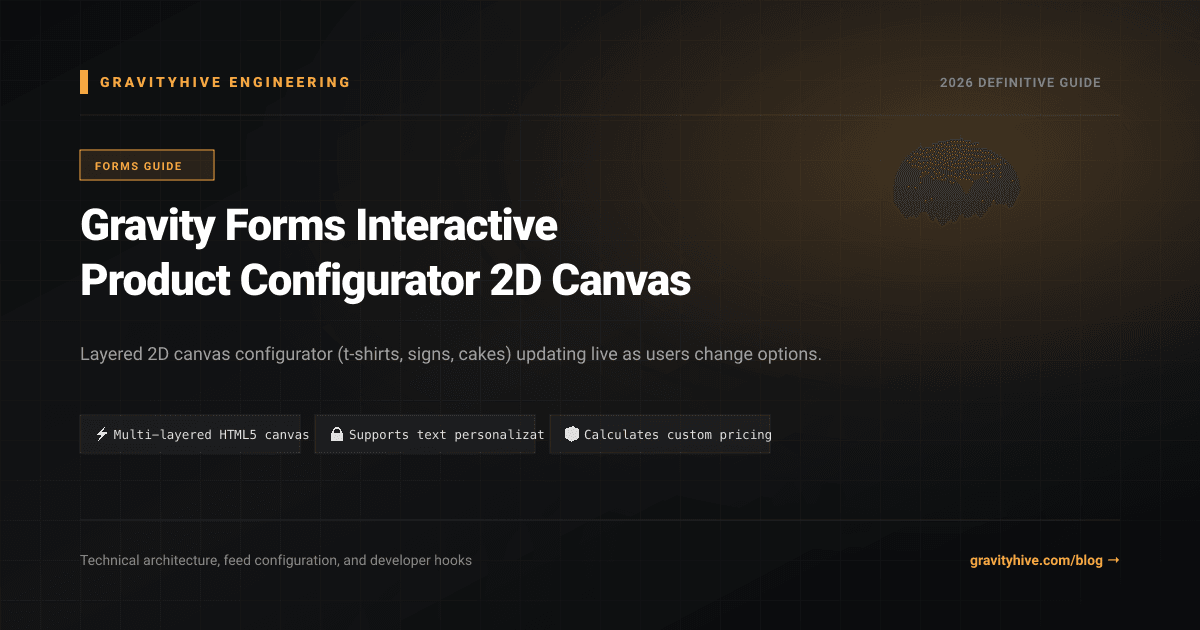 Gravity Forms Interactive Product Configurator 2D Canvas Guide: Setup & Complete Overview