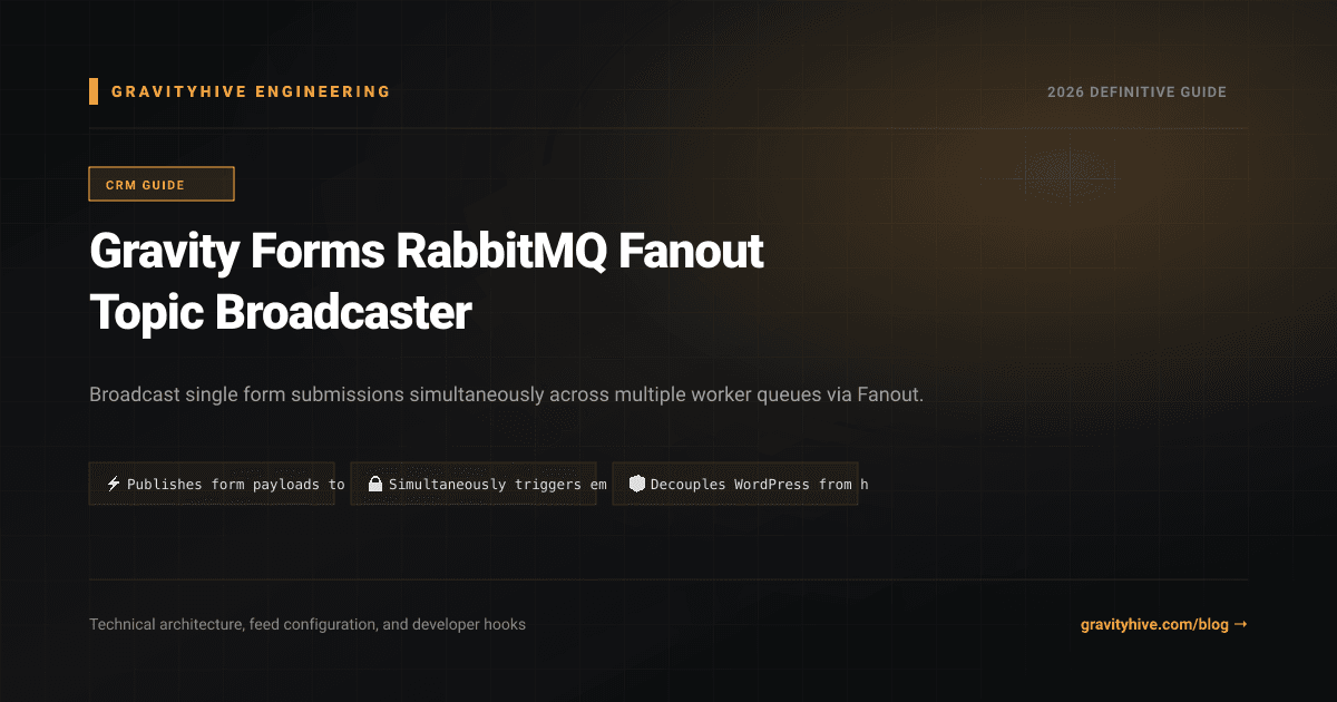 Gravity Forms RabbitMQ Fanout Topic Broadcaster Guide: Setup & Complete Overview