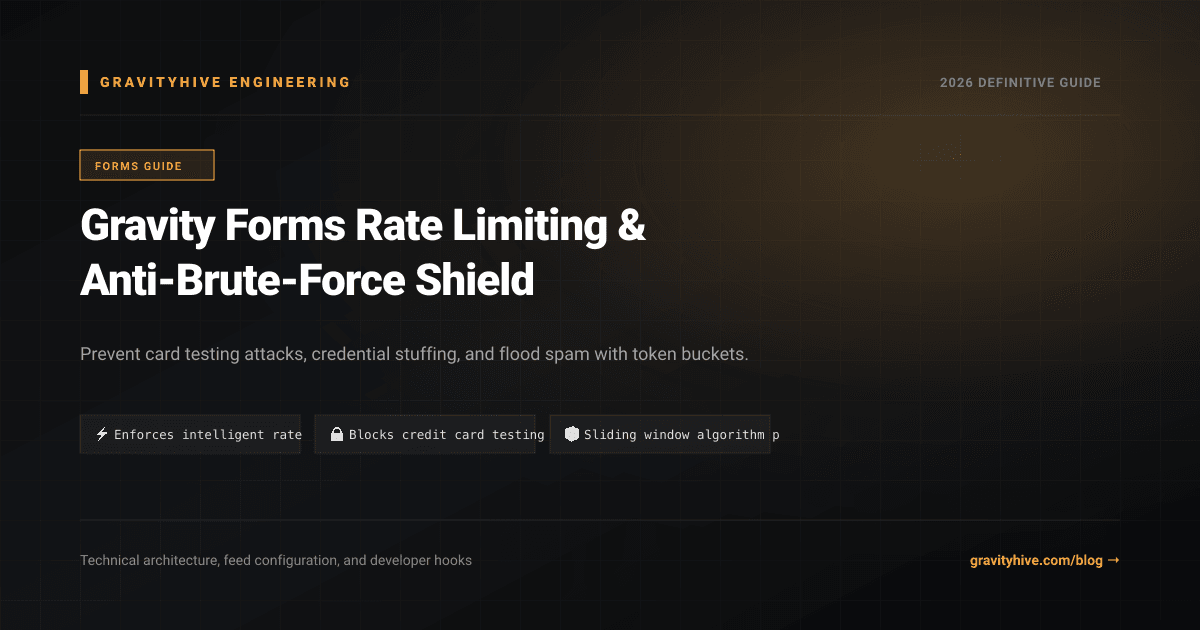 Gravity Forms Rate Limiting & Anti-Brute-Force Shield Guide: Setup & Complete Overview